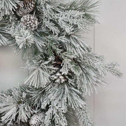 26" Winter Forest Pine / Pinecone Wreath | QS