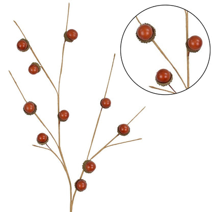 23” Miniature Acorn Spray in Red/Natural | BF