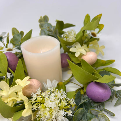 14” Growing Gardens Mini Wreath with Eggs | QDE