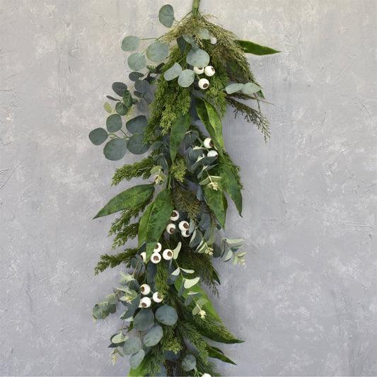 Celtic Forest Cedar Eucalyptus Berry Garland 72" | XJC22