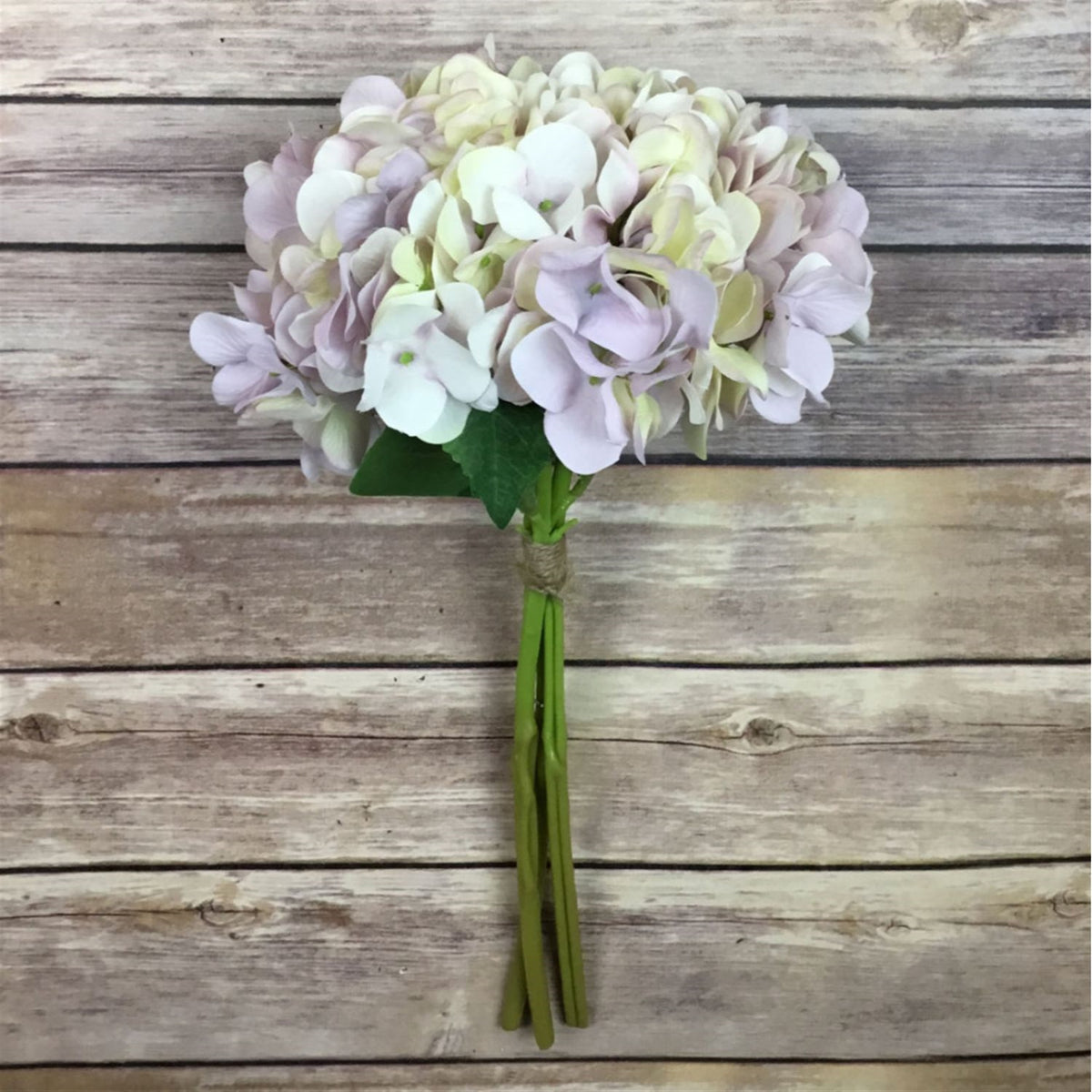 13.5" Garden Hydrangea Bouquet in Lavender (3 Stems Bound Together) | XJE