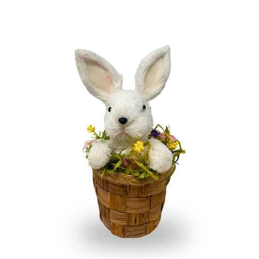 Bashful Baby Bunny Rabbit in Basket 6.5” | BFE