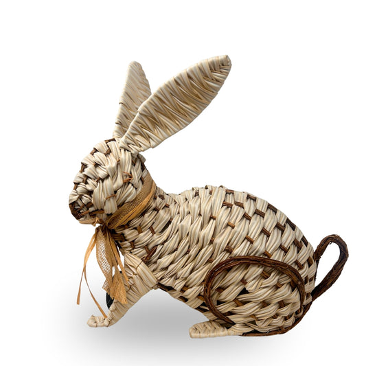 Braided French Country Natural Vine Bunny 15"L x 14"H | BFE