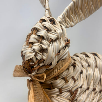 Braided French Country Natural Vine Bunny 15"L x 14"H | BFE