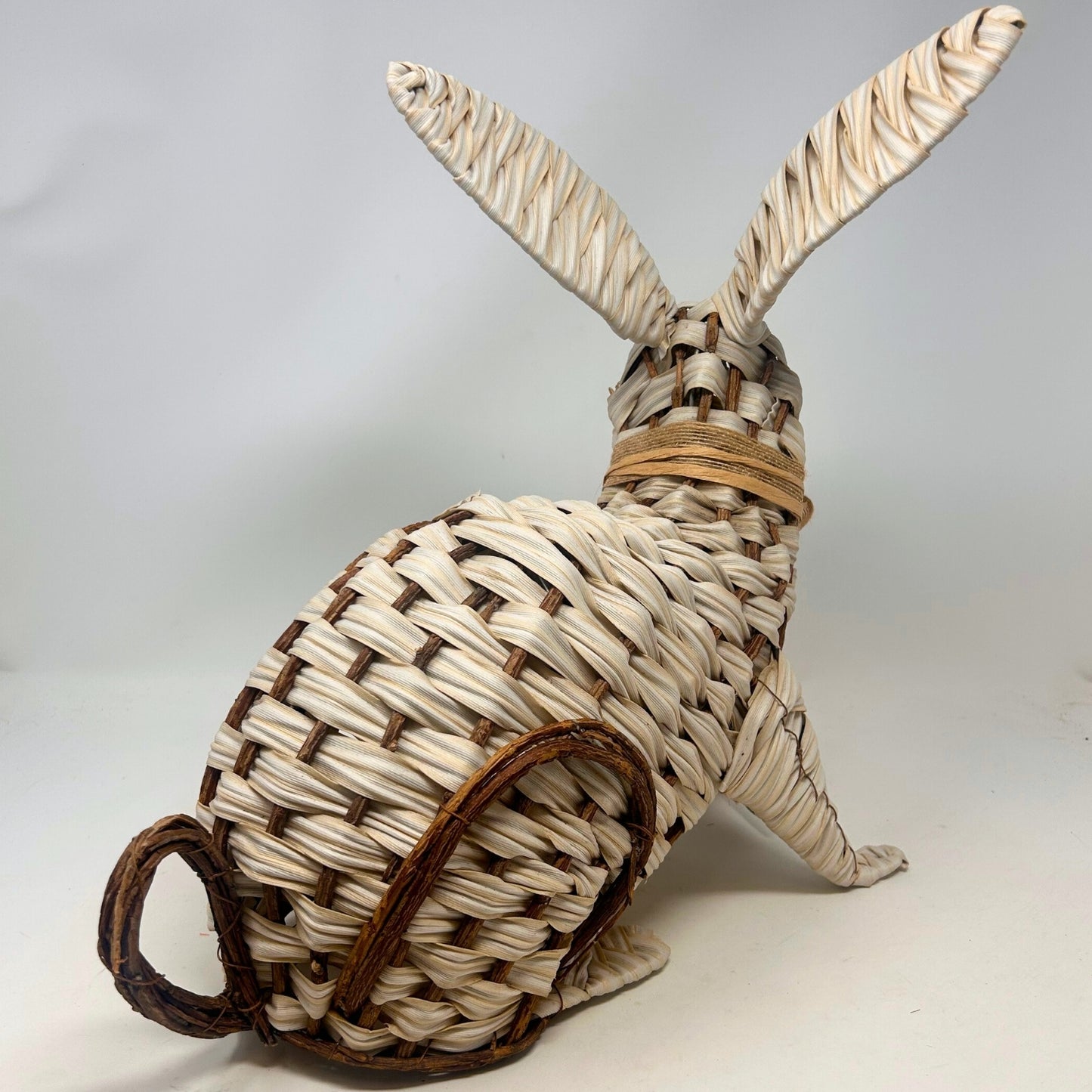 Braided French Country Natural Vine Bunny 15"L x 14"H | BFE