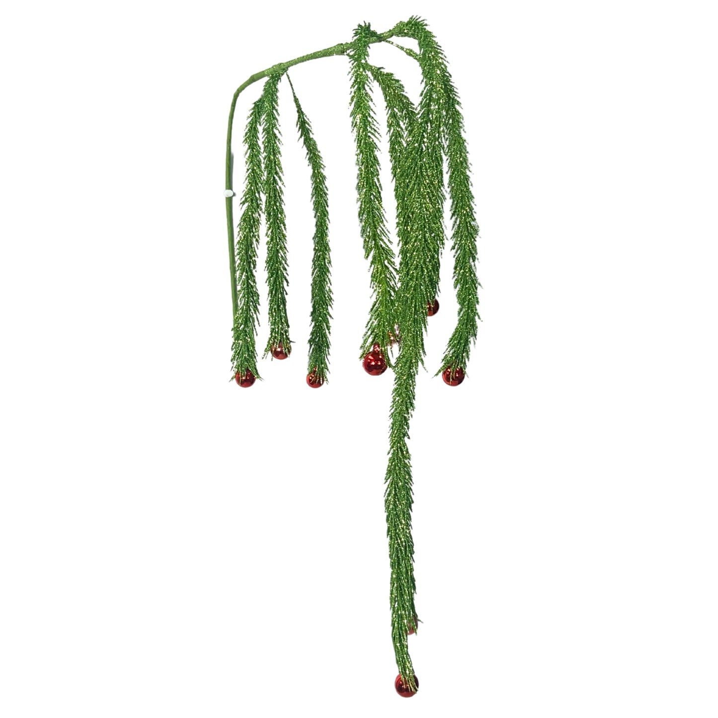 Shining Shimmering Hanging Ball Spray 45" Green/Red | QG