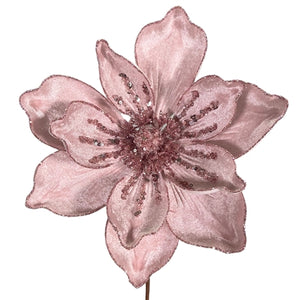 Beautifully Bashful Pink Magnolia Spray 23.5" - Pink | QG