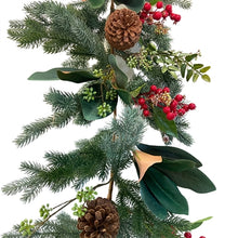 Load image into Gallery viewer, 6&#39; Magnolia Pine Berry Garland | XJ