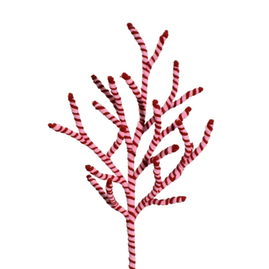 30" Chenille Candy Manzanita Branch in Red/Pink | TA