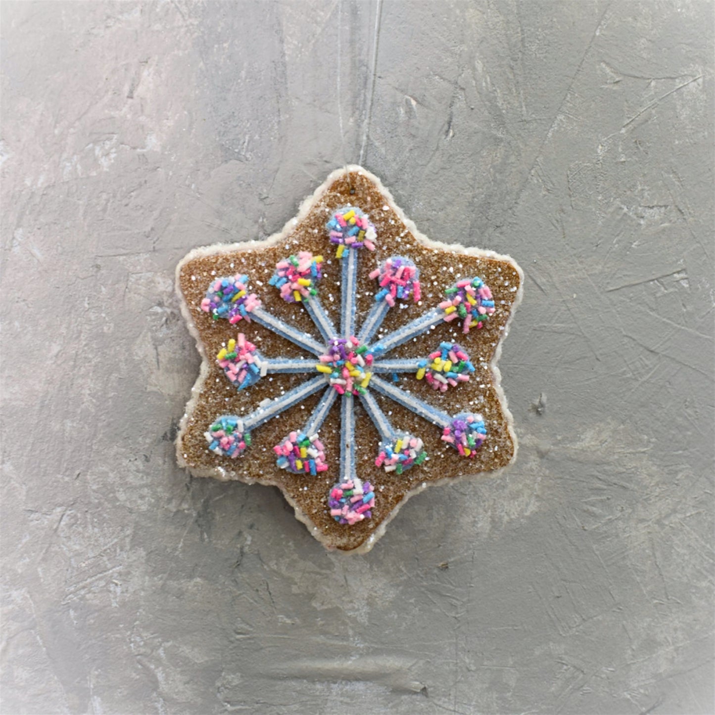 Gingerbread Cookie Confection Snowflake Ornament 9" - Multi | TA