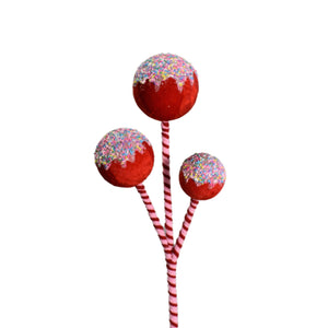 21" Jumbo Candied Cherry Spray x3 in Red/Pink/Multi | TA