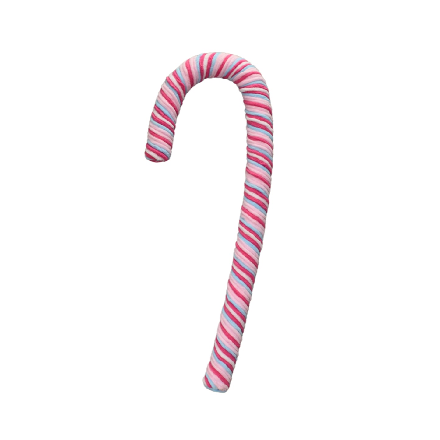 Chenille Candycane Christmas Ornament Pink/Blue/White 24"