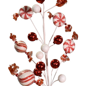 Candy Perfection Peppermint Ball Spray 32" - Red/White | TA