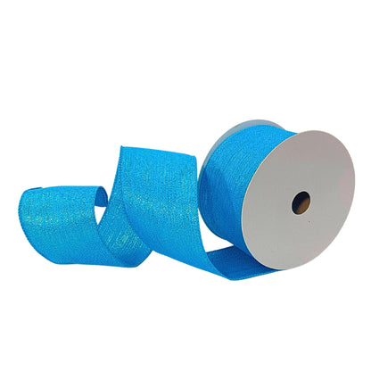 Gilded Lame Ribbon - Turquoise 2.5" x 10yd | YT