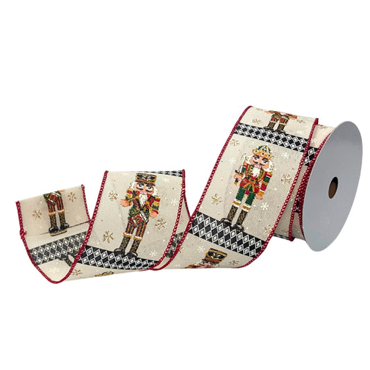 Holiday Nutcracker Harlequin Ribbon 2.5” x 10yd | YT