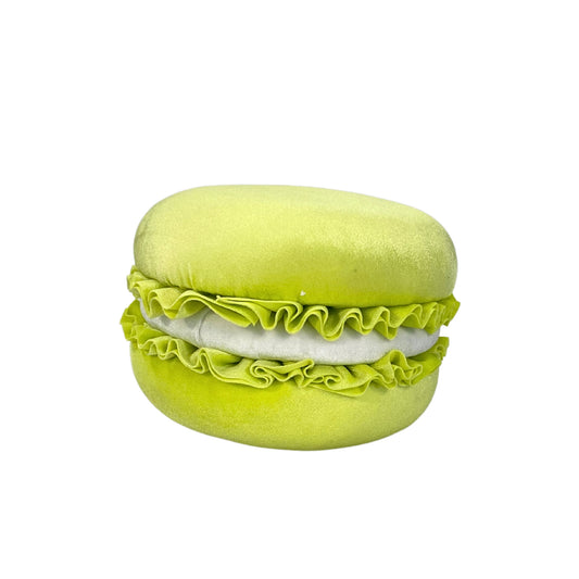 Yellow Fabric Scrumptious Macaroon Ornament 6" x 3.5" | BF