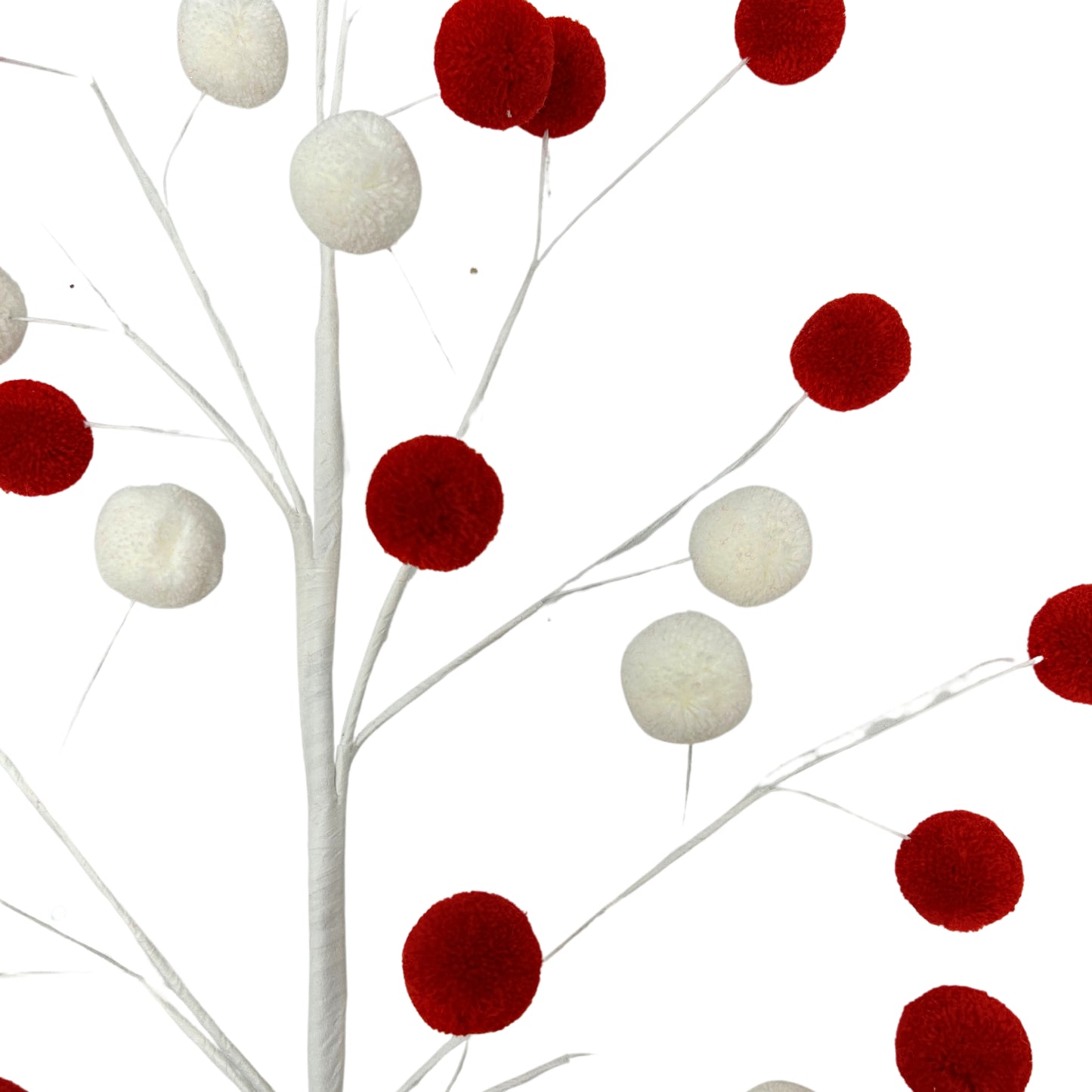 "Let the Festivities Begin" Pom Pom Spray - Red/White 32"|TA