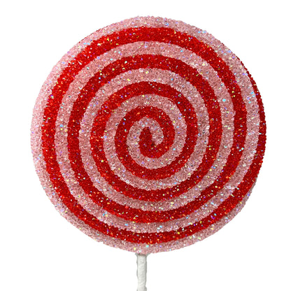 Icy Peppermint Stripe Lollipop Ornament 15"H x 5.25"W|TA