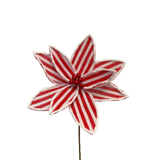 Winter Sweater Poinsettia Stem - Red/White 19" | TA