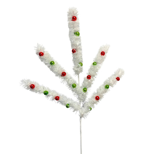 Shooting Tinsel Ball Spray x 5 - White/Red/Green 34”|TA