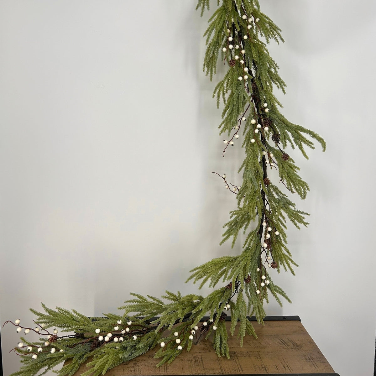 Real Touch Northern Norfolk Pine/Berry/Cone Garland 72" | XJ