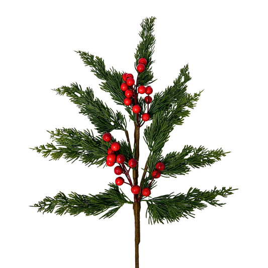 Christmas Cedar/Berry Stem 26''  | REGXJ