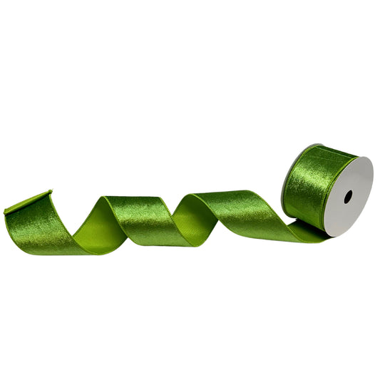 Apple Green Velvet Ribbon 2.5” x 10yd | YT