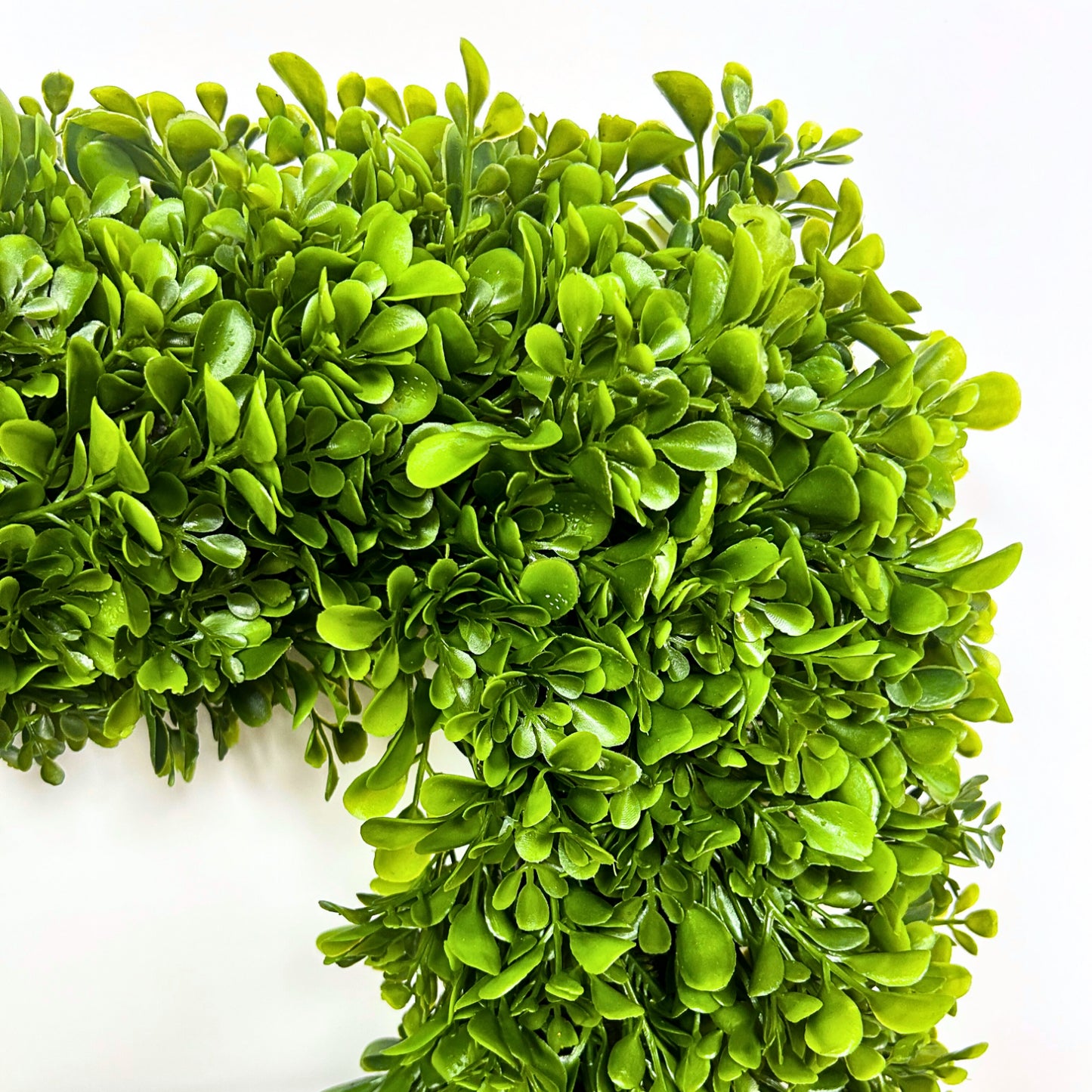 18" Plastic Square Boxwood Wreath