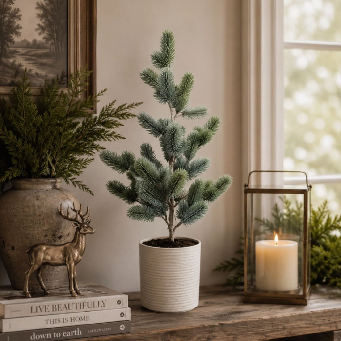 Real Touch Wild Spruce Potted Tree 26" | XJ
