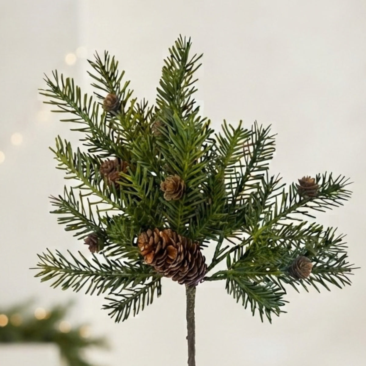 Real Touch Noble Fir Pick W/ Cones 18" | XJ