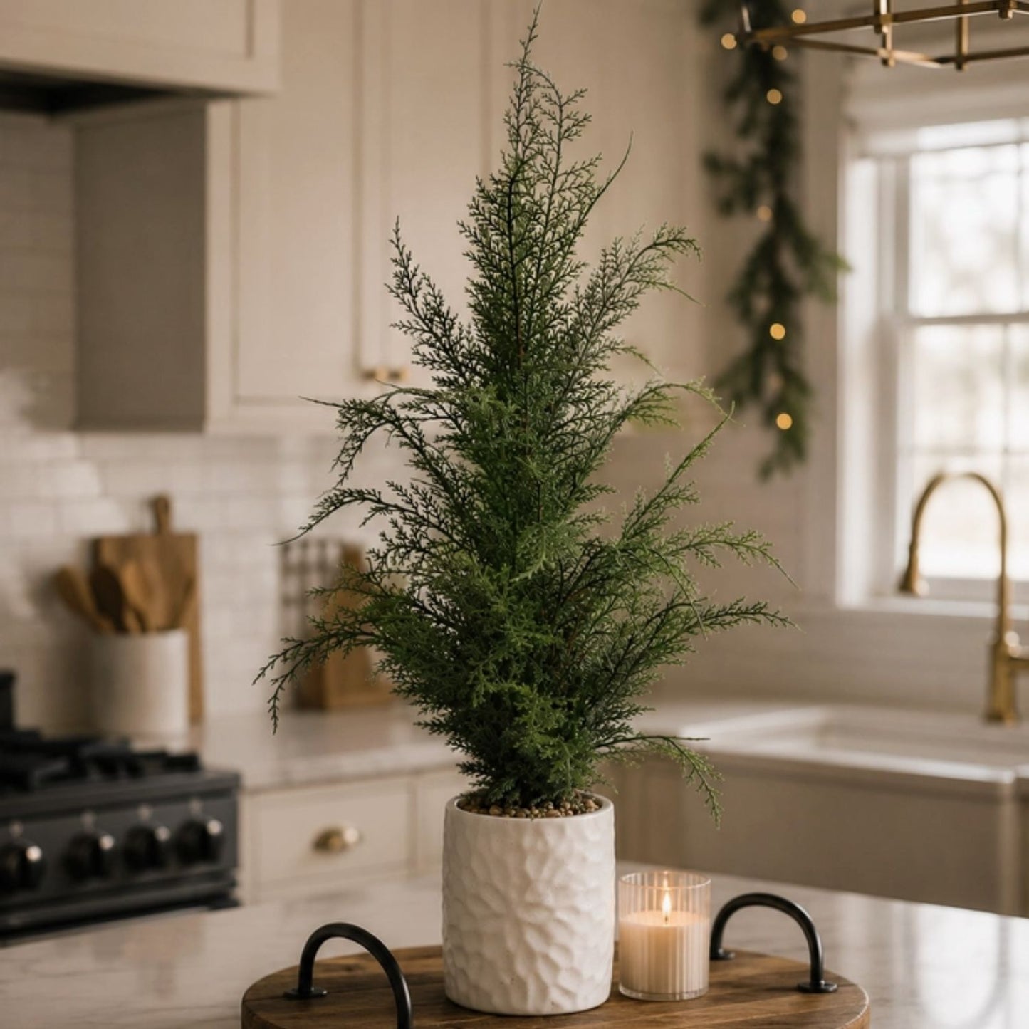 Real Touch Wild Cypress Potted Tree 27" | XJ