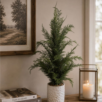 Real Touch Wild Cypress Potted Tree 27" | XJ