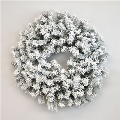 30” MEDIUM FLOCKED WREATH WITH 200 TIPS| HT