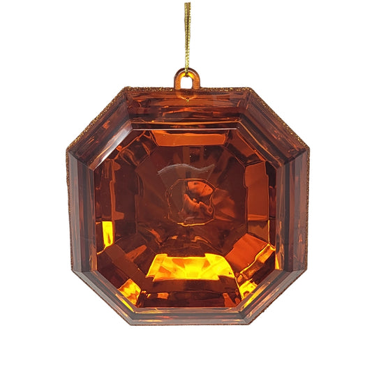 Acrylic Square Precious Gem Ornament - Copper 6” (6/24) | RO