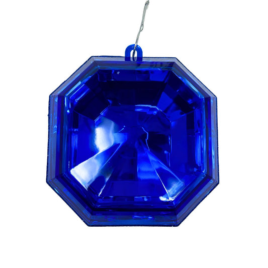 Acrylic Square Precious Gem Ornament - Royal Blue 6” (6/24) | RO