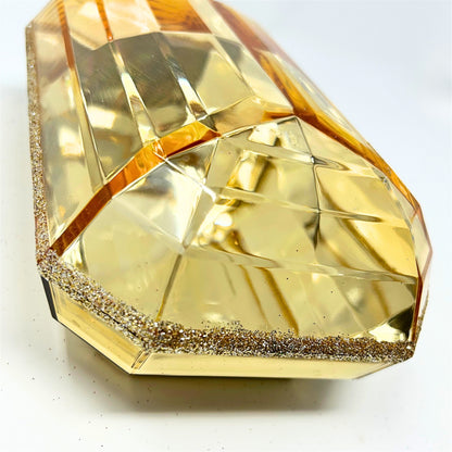 Acrylic Emerald Cut Precious Gem Ornament 9” - Champagne | RO