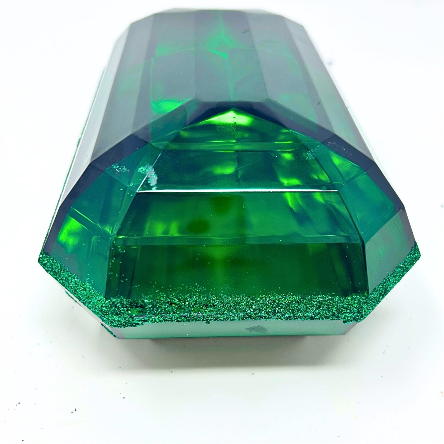 Acrylic Emerald Cut Precious Gem Ornament 9” - Emerald | RO