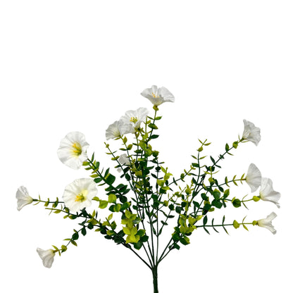 Mini Morning Glory Bunch 14" - White