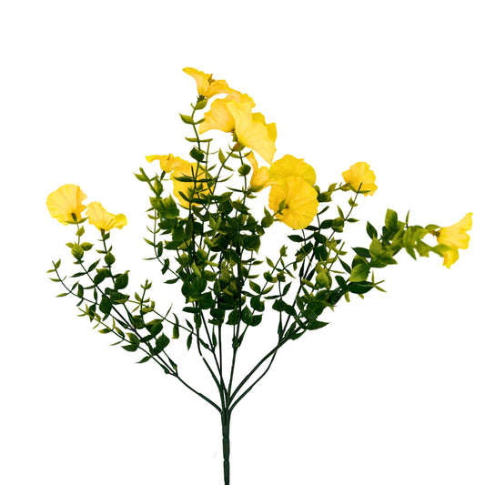 Mini Morning Glory Bunch 14" - Yellow