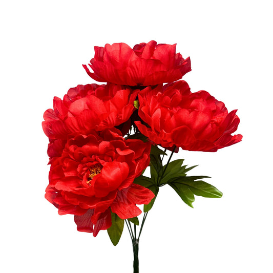 Large Peony Bush x7 - Red 18" | CZE