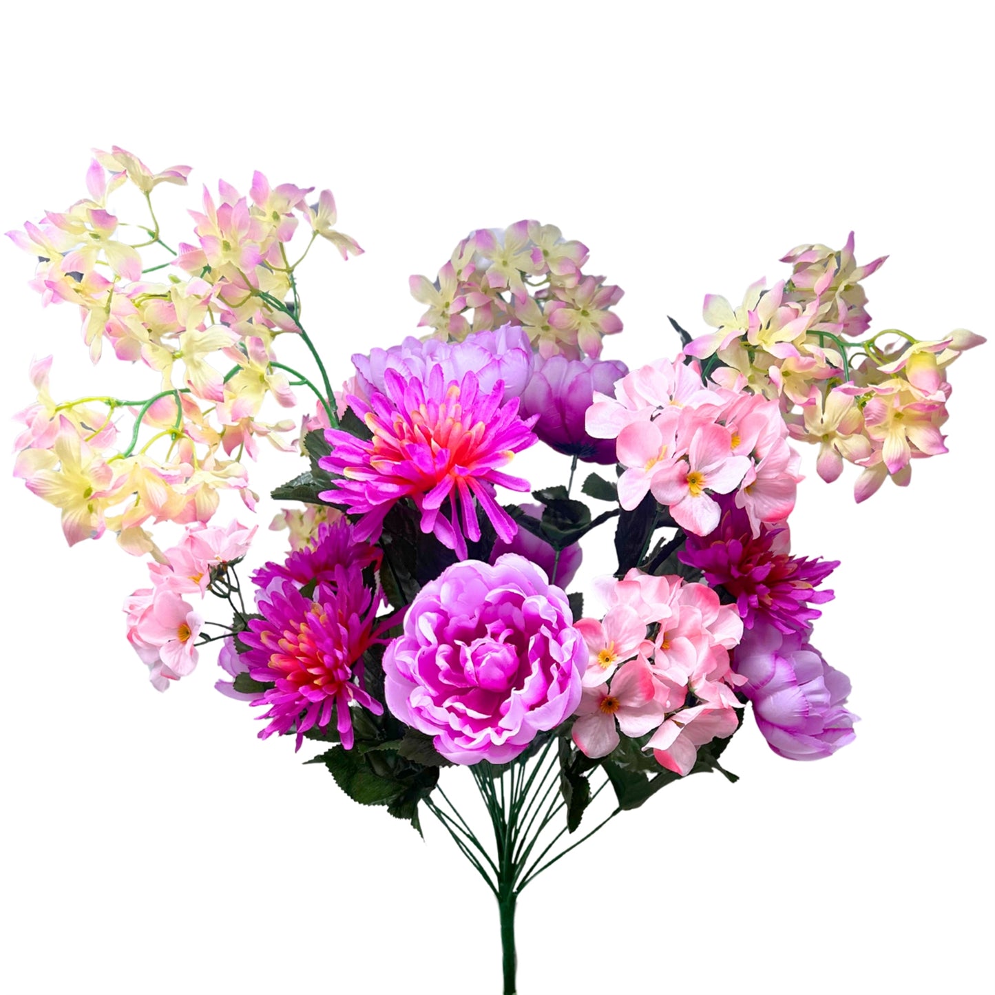 Tropical Blossom Bush x24 - Purple/Pink/Yellow 26" | CZE