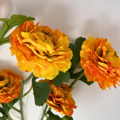 Ruffled Ranunculus Bush x9 - 21" Gold | GTE