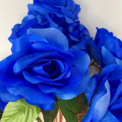 Large Garden Rose Bush x9 - 21" Tall 6" Flower - Blue | GTE