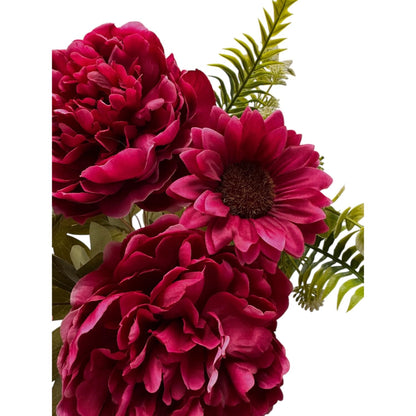 Peony/Sunflower/Foliage Bush x12 - Beauty 22" | GTE