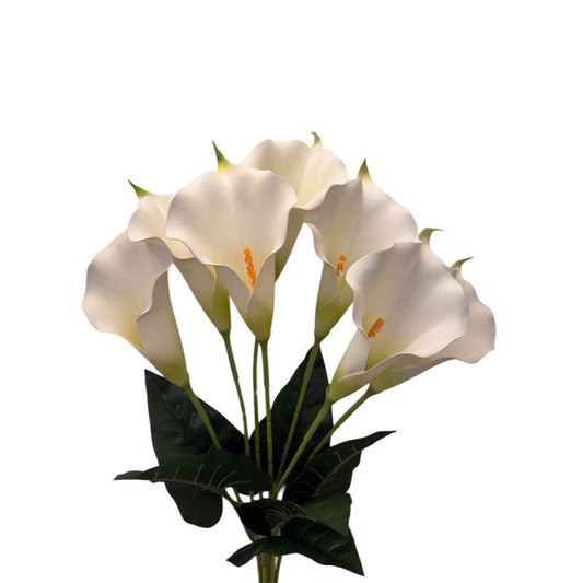Large EVA Foam Calla Lily Bush x7 - Cream 24" | GTE
