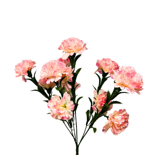 Carnation Bush x7 w/ 14 Heads - 17" Pink | GTE