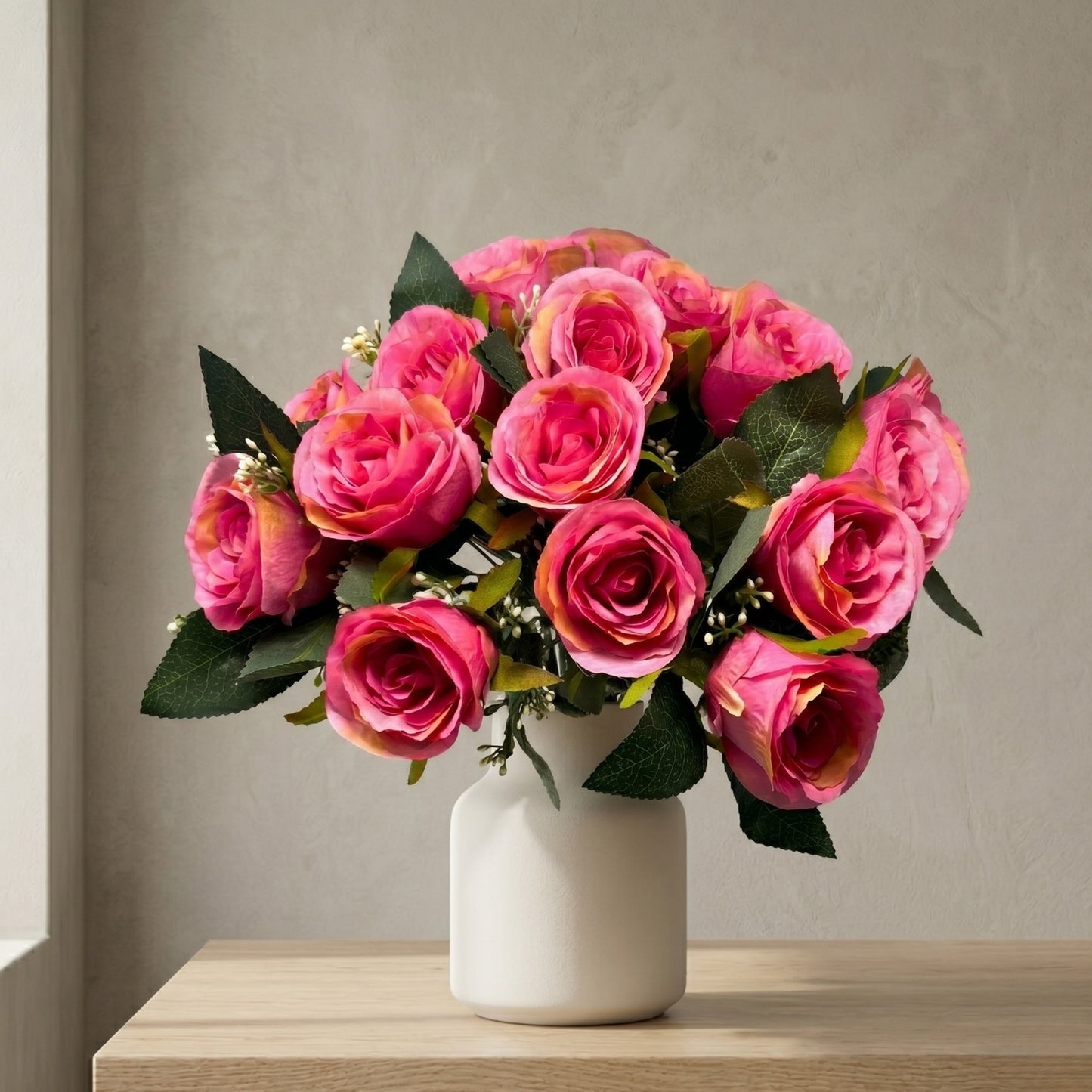 Wedding Rose Bud x18 Hot Pink - 18" | GTE