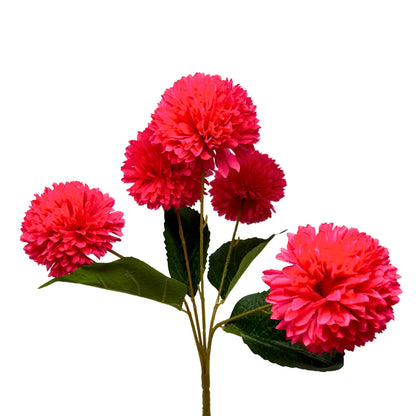 Pom Pom Flower Bush x5 - Hot Pink - 17" | GTE