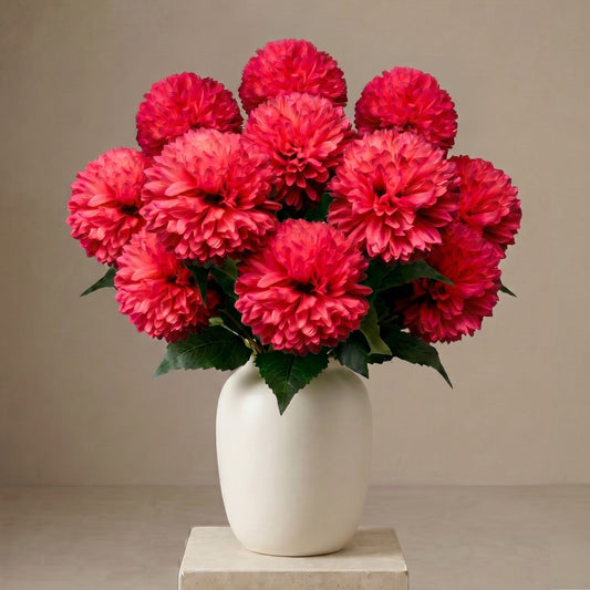 Pom Pom Flower Bush x5 - Hot Pink - 17" | GTE