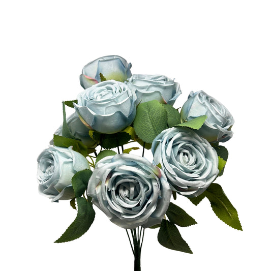 Cabbage Rose Bush x9 - 16" Soft Blue | GTE